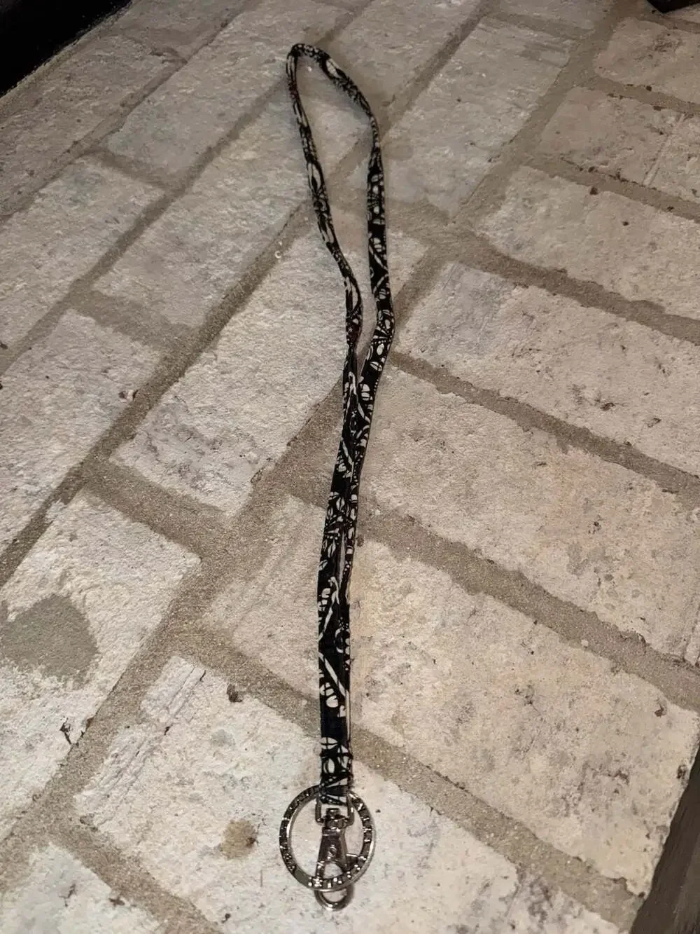 Vera Bradley Patterned Fabric Breakaway Lanyard with Silver Tone Hardware